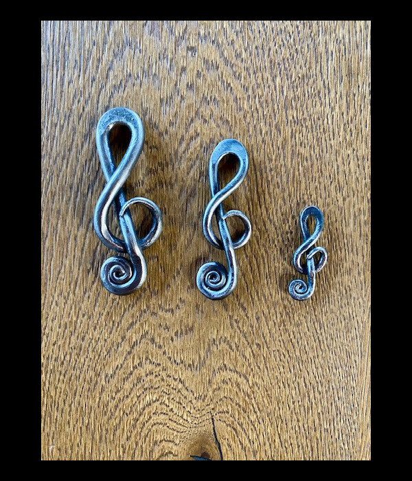 Hand forged treble clef (H-2)