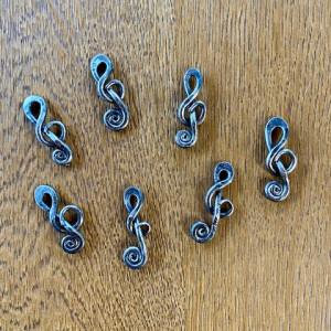 Hand forged treble clef (H-2)