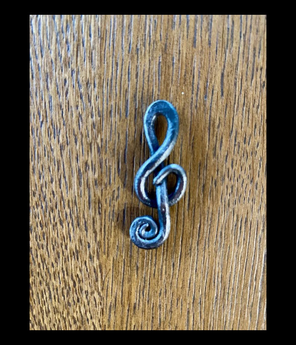 Hand forged treble clef (H-3)