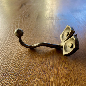 Forged wall hanger - brass patina