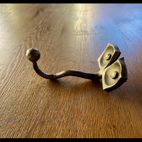 Forged wall hanger - brass patina