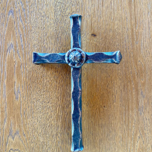 A wrought iron cross