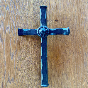 A wrought iron cross