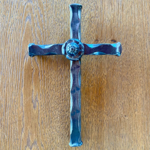 A wrought iron cross