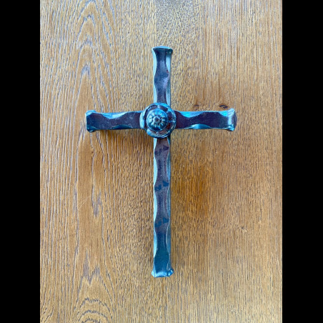 A wrought iron cross