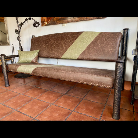 A wrought iron bench - luxury furniture