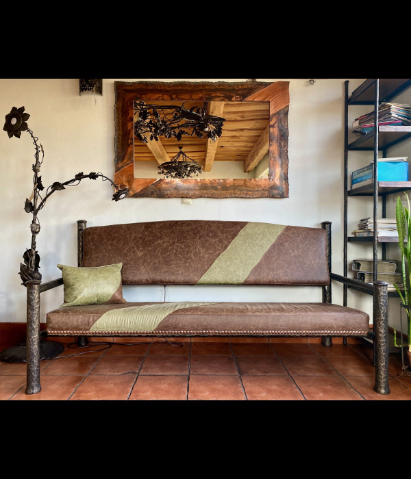 A wrought iron bench - luxury furniture