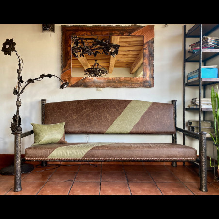 A wrought iron bench - luxury furniture