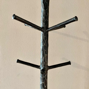 A wrought iron hanger