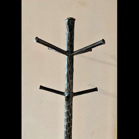 A wrought iron hanger