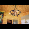 Umelecký kovaný luster - KOLESO/VINIČ Malý - interiérové svietidlo (SI0210)