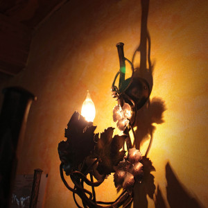 A  wall wrought iron lamp  - Vine