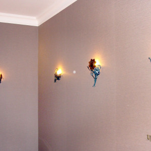 Nástenná kovaná lampa - SLNEČNICA - interiérová lampa (SI0501)