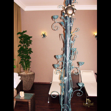 Nástenná kovaná lampa -  SLNEČNICA - interiérové svietidlo (SI0502)