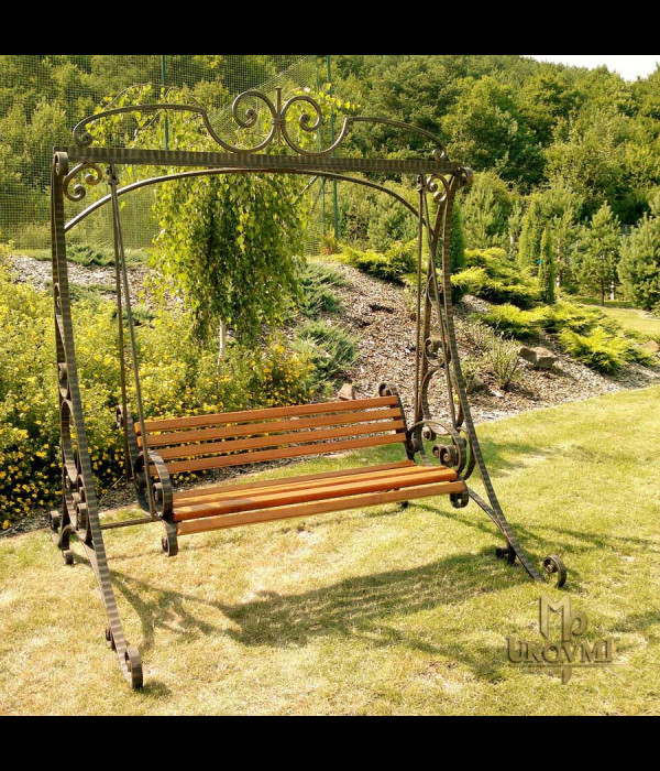 Kovaná hojdacia lavička - záhradný nábytok (NBK-71)
