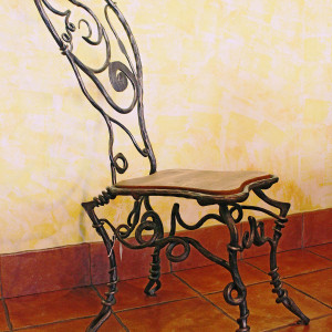 Kovaná stolička Koreň - luxusný nábytok (NBK-23)