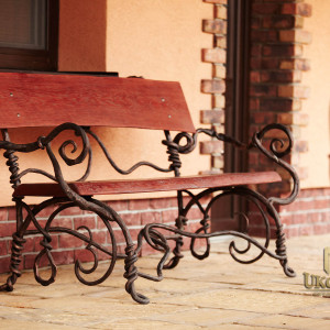 A wrought iron bench - garden furniture (SL-01)