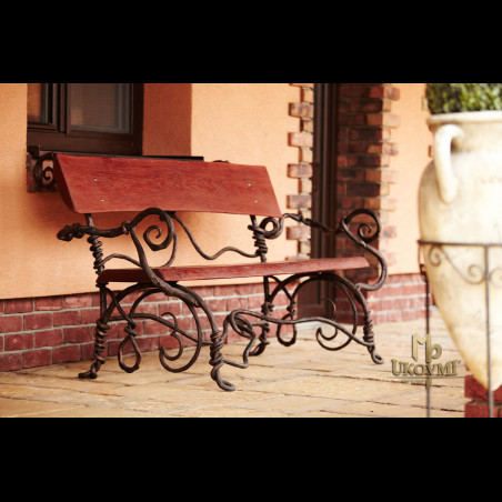 Dizajnová kovaná lavica - luxusný záhradný nábytok (SL-01)