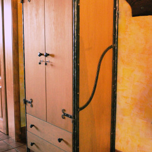 A wrought iron cupboard with drawers  (SK-01)