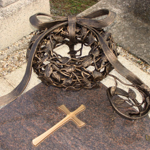 Couronne de deuil en fer forgé (SV-80)