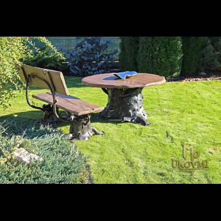 Luxusná kovaná lavica - záhradný nábytok (NBK-55)