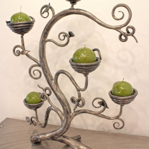 A wrought iron candle holder - A little shrub (SV/80)