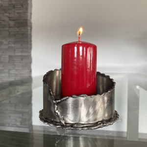 A candle holder Stainless steel (SV/46)