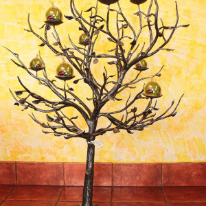 A wrought iron candle holder - Tree (SV/78)