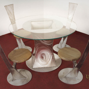 Luxusný nerezový stôl - nerezový nábytok (NBK-63)