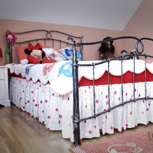 A wrought iron bed - romantic furniture (NBK-255)