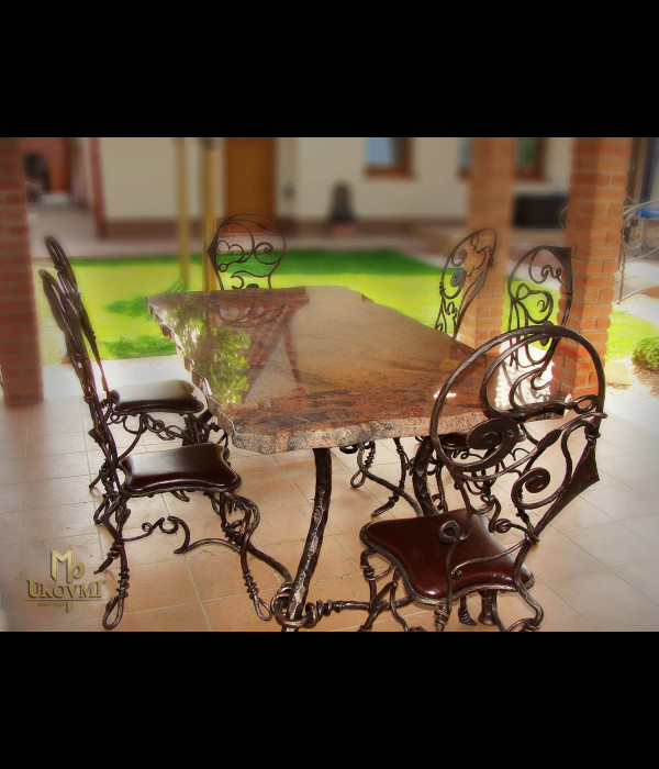 Luxusný kovaný stôl - záhradný nábytok (NBK-107)
