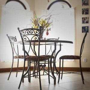 A wrought iron table - luxury furniture (NBK-108)