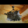 Kovaný luster DUBOVÝ PEŇ - interiérové svietidlo (SI0313)