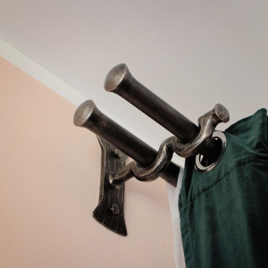 Wrought iron double curtain rod (DPK-92)